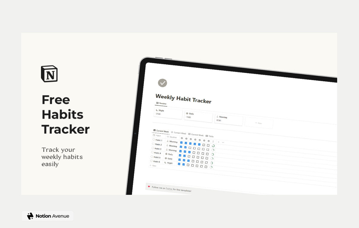 15 Free & Aesthetic Notion Habit Tracker Templates (2024)